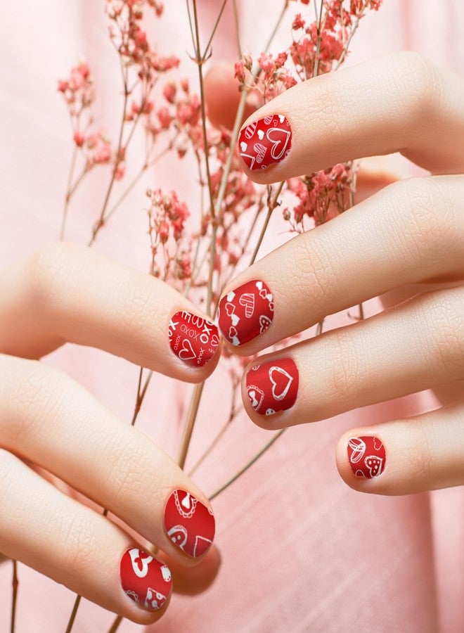 وولاين مجموعة Whaline المكونة من 10 قطع لتزيين الأظافر في عيد الحب، بتصميمات رومانسية على شكل قلب ووردة، مثالية لحفلات الزفاف والذكرى السنوية، أو لتزيين الأظافر بنفسك في صالونات التجميل. - Image 5